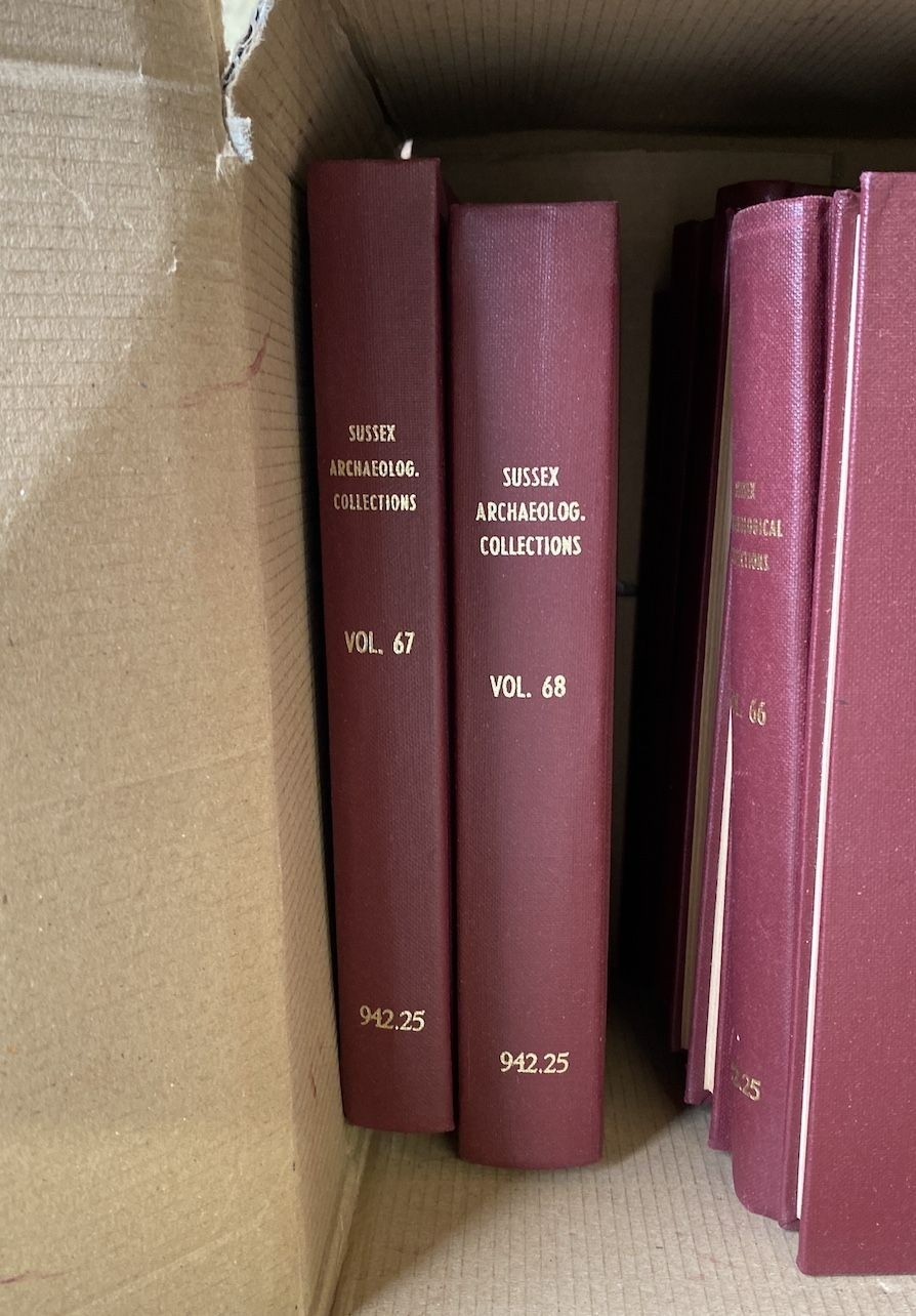 A quantity of Sussex Archaeological Society books